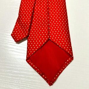 Charles Tyrwhitt Red Silk Tie - Polka Dot Design - No Stains or Tears